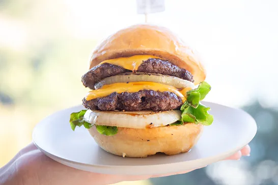 【新発売】A5ランク阿波牛を使用したハンバーガー